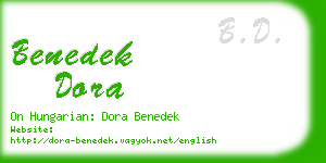 benedek dora business card